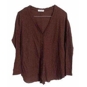 If You Be My Star I'll Be Your Sky Lightweight Burgundy Cardigan Womens Small